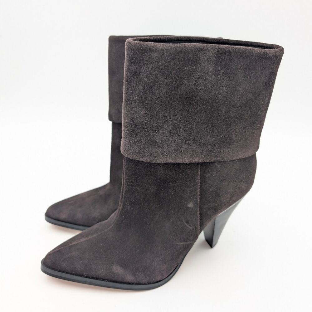 DKNY Padded Cerise Pointed Toe Block Heel Booties Women's Size US6M EU36B